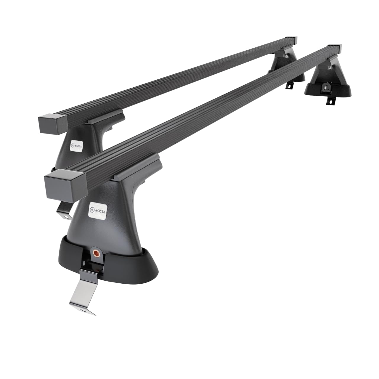 Mossa Portaequipajes de Techo adecuadas para Opel Insignia Berlina (2009-2017) - baca para Coche - Barras para Techo de Coche - Acero Negro - sin Puntos de Montaje