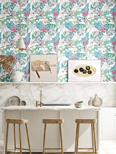 Papel pintado para despegar y pegar Blooming Wall DPYA26 vinilo adhesivo pared lisa 4
