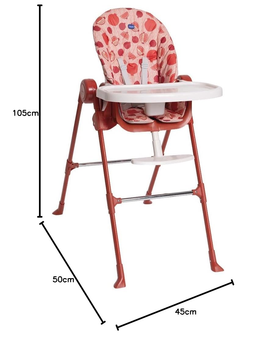 Chicco Polly Essential Wysokie Krzesełko Dla Dzieci od 0 miesięcy do 15 kg, Wysokie krzesełko z odchylanym oparciem, Regulacja wysokości, Kompaktowe składanie, Tapicerka z recyklingu