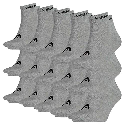 HEAD - Calcetines de tenis unisex (15 unidades) gris 43-46