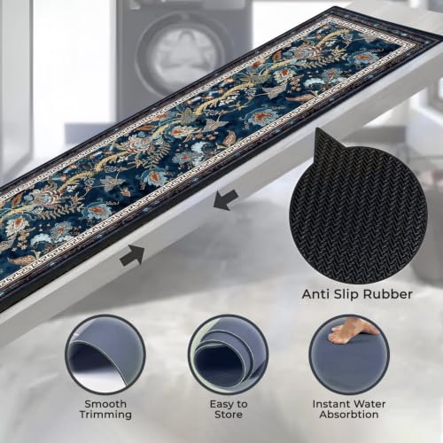 Image of MAXOSHINE Kitchen Mats for Floor Anti Slip Waterproof Feet Comfort Kitchen Runner Floor Mat Standing Desk Mat Floor Mats for Kitchen (120 * 40cm, 60 * 40cm) Set of 2