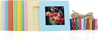Conjunto de Molduras de Fotos de Câmeras Instantâneas Akozon, Molduras de Papel Colorido de 3 Polegadas Conjunto de Molduras de Fotos de Câmeras de Filmes Instantâneos Com Filtros