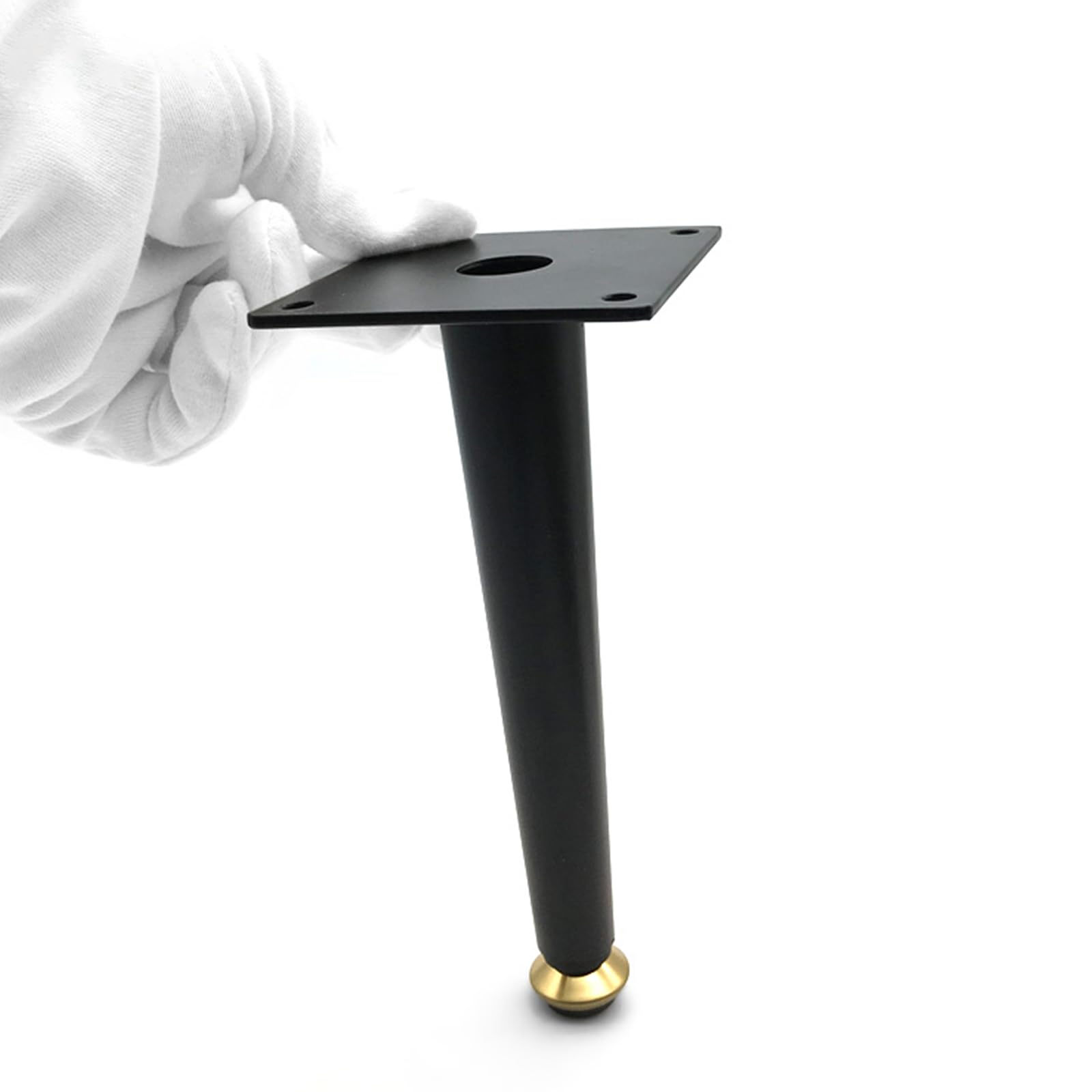 Patas para Muebles Bano Negro, 4 Piezas Patas para Mesas Regulables Pies de Sofá Negros para Armario Hierro | Pintada Anodizada Pata para Cama Altura: 10.5-72.5cm Pies de Gabinete 50.5cm/19.9"