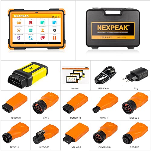 Yise-O0565 New Nexpeak K3 Obd2 Scanner Heavy Duty Diagnostic Tool For Car And Truck Obd2 Key Programmer Odo-Meter Adjustment Car Diagnosis (Us-Plug) #TOP1