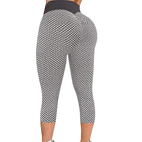 Zainafacai Yoga Pants for Women,High Waisted TIK Tok Stretch Yoga Leggings Fitness Running Gym Trousers Active Pants Gray