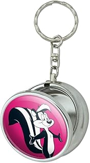 Looney Tunes Pepe Le Pew Portable Travel Size Pocket Purse Ashtray Keychain with Cigarette Holder