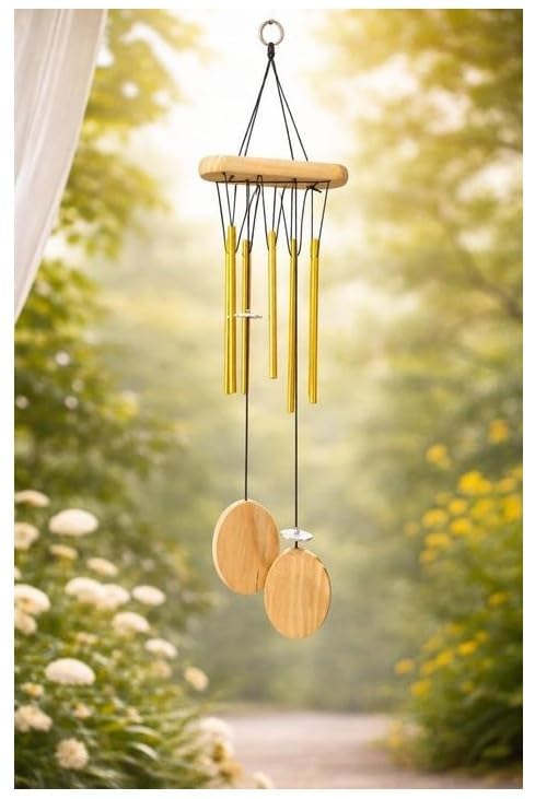 Eminent® Wind Chimes for Home Positive Energy - Hanging Bells for Home Decoration and Balcony Decor | Melody Sound (6-Pipe)-image-3