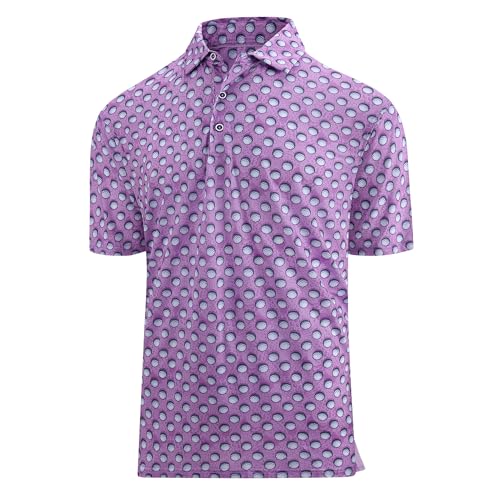 Image of Damipow Premium Golf Shirts for Men Dry Fit Performance Polo Short Sleeve Collared Shirt
