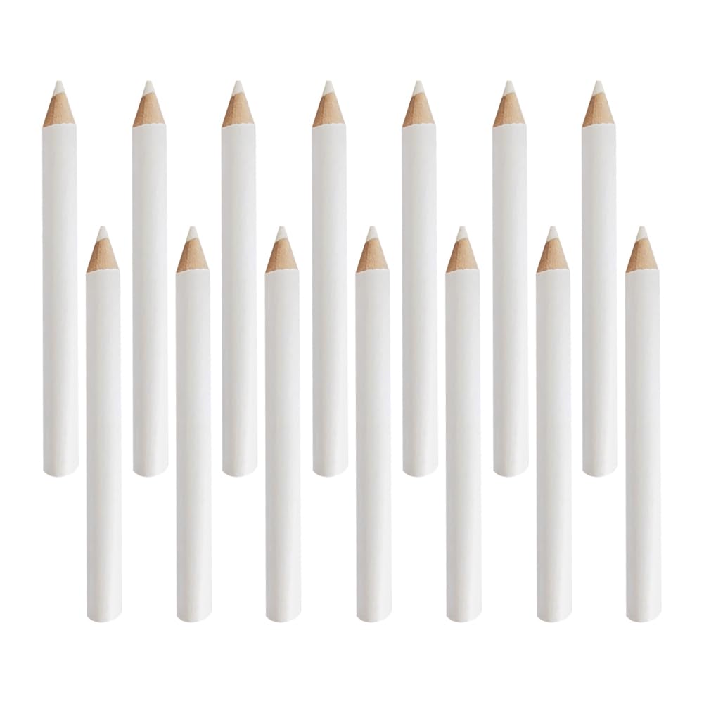 14 Pcs White Fabric Marking Pencils Washable Fabric Tailor Markers Fabric Quilting Pens Erasable Sewing Pens Embroidery Craft Markers Fabric Clothes