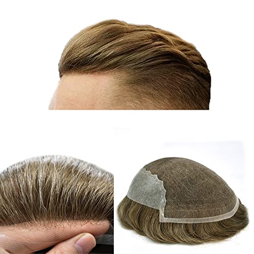 LYRICAL HAIR men hair systems Mens Toupee Human Hair Piece French Lace Front Toupee for Men Human Hair Replacement Systems (8 * 10