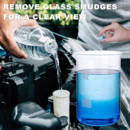MUQIDA 100 PCS Car Windshield Washer Fluid Tablets, Auto Window Glass Concentrated Tablets Cleaner for Clear Vision, Vehicle Windshield Wiper Fluid Cleaning Solid Effervescent