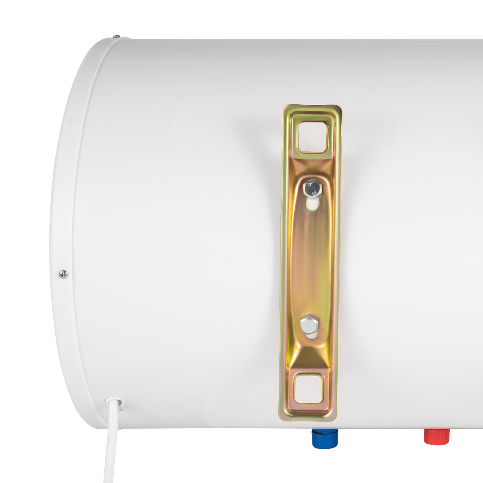 Chauffe-eau électrique horizontal, plat 50 litres, fonctionnement numérique, sous évier, cuisine, salle de bain, buanderie, salon, automatique, blanc, 2000W