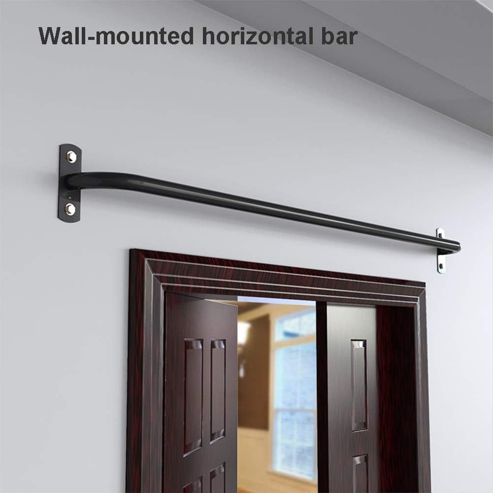 AGYH Wall-Mounted Horizontal Bar, Door Corridor Steel, Upper Body Muscle Strength Training Suspension Device, Safe Load 250kg, 75-120CM