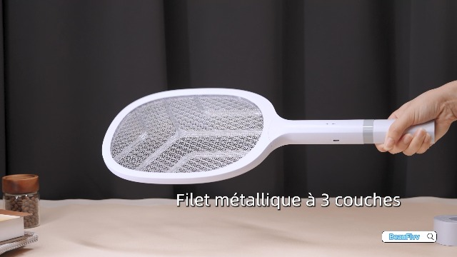 Raquette Électrique Insectes Moustique 2 En 1 Tapetteà Mouche