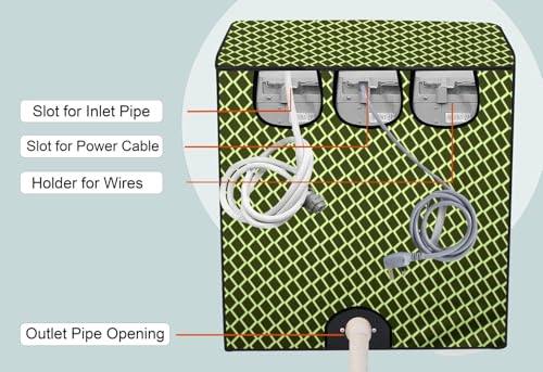 Image of Stylista Washing Machine Cover Compatible for GODREJ 6.8KG Semi-Automatic Top Loading WS Edge 680 CT, Check Military