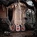 JOYIN 35" Halloween Animated Hanging Corpse with LED Light Up Eyes & Sound Effect for Indoor and Outdoor Decorations