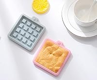 Vista 6 de Paquete de 2 moldes de silicona para gofres, moldes para panecillos, molde para waffles, molde para hornear waffle, pastel, chocolate, manualidades