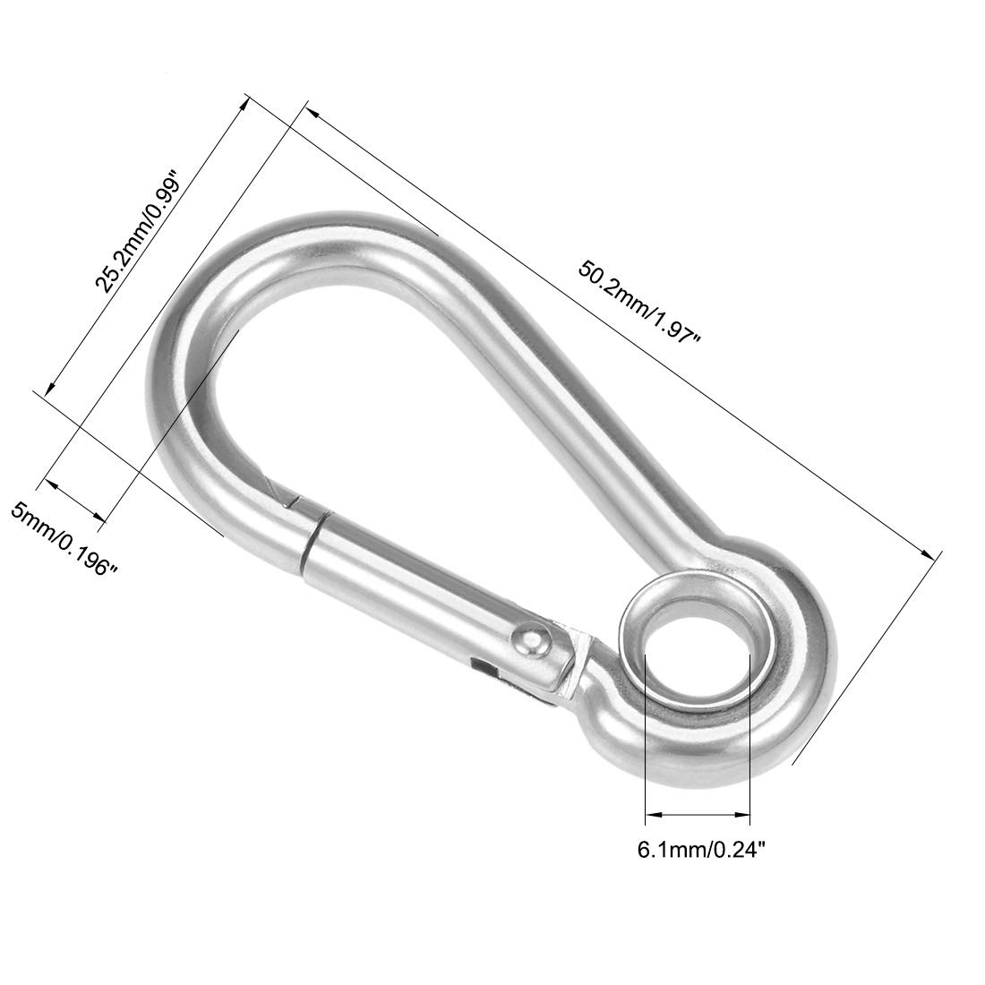 uxcell Carabiner Snap Hook, 1.97