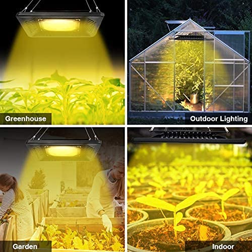 Image of CANAGROW Waterproof Plant Light, Outdoor Grow Light, Sunlike Full Spectrum LED Grow Lamp, Refugium Light for Saltwater Aquarium, Without Noise, Heating Lamps for Plants Seeding Veg Blooming Fruiting