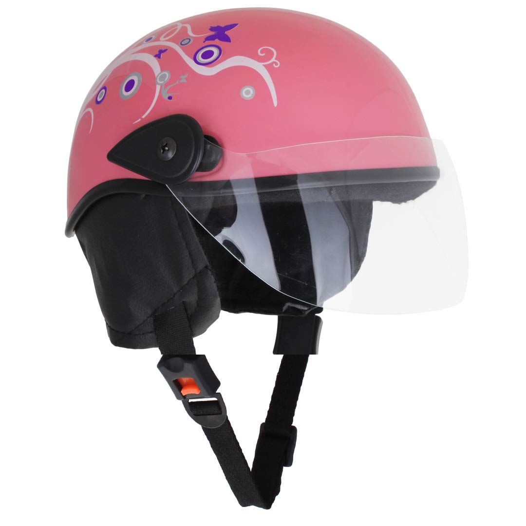Sage Square Ladies Multi-Purpose Helmet (Pink Glossy Sticker Design 1) (Non-Motorized) Sage Square Ladies Multi-Purpose Helmet (Pink Glossy Sticker Design 1) (Non-Motorized)