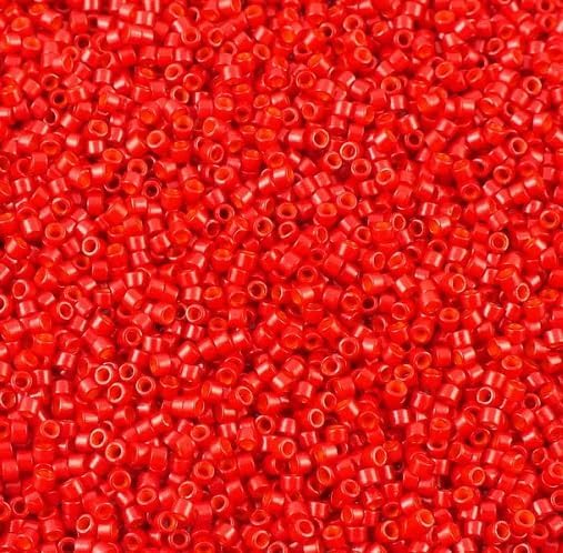 5 g Miyuki DELICA Seed Beads Rocailles, Size 11/0, Matte Transp Capri Blue (# DB0768), Japan, Glass