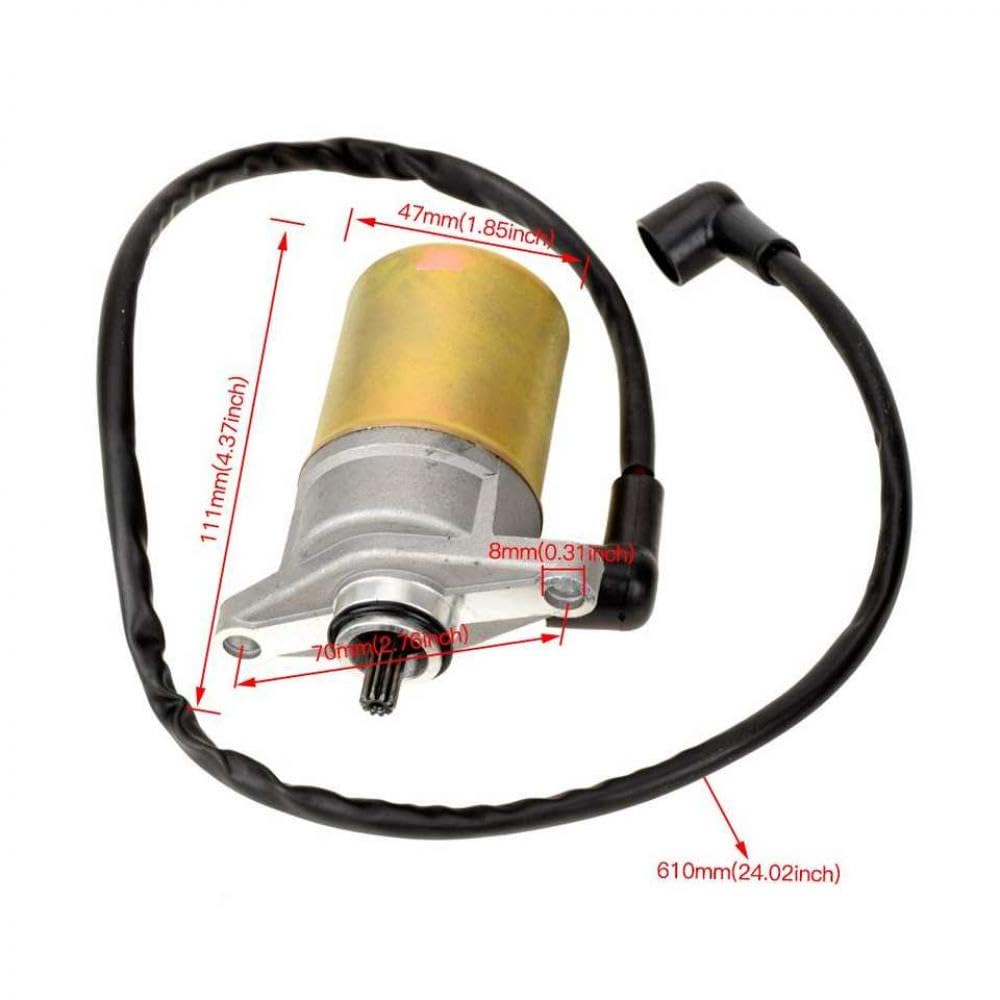 Motore di avviamento compatibile per 47 cc, 50cc 4 tempi QMB139 Parti di cicogne scooter per moto adatta Jonway Sunl Roketa Peace Sports Gy6 Modelli