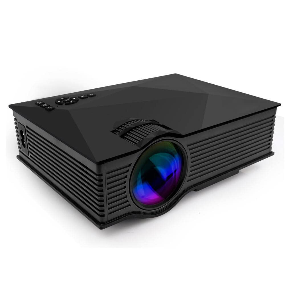 Conbre RR7 UC68S WiFi Mini Projector 1200 Lumen Full HD 1080P and 130" Supported, Portable Wireless Mirroring Projector for iOS/Android/TV Stick/PS4/PC Home & Outdoor (Black)