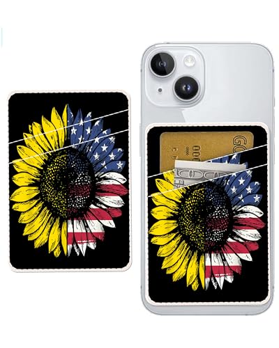 Porte-cartes pour téléphone double poche en cuir portefeuille adhésif