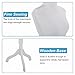 BLKMTY Female Mannequin Torso Dress Form Sewing Mannequin Manikin Body Height Adjustable Clothing Dress Model w/ Tripod Base Stand for Sewing Dressmakers Dress Jewelry Display 49-63 Inch, White