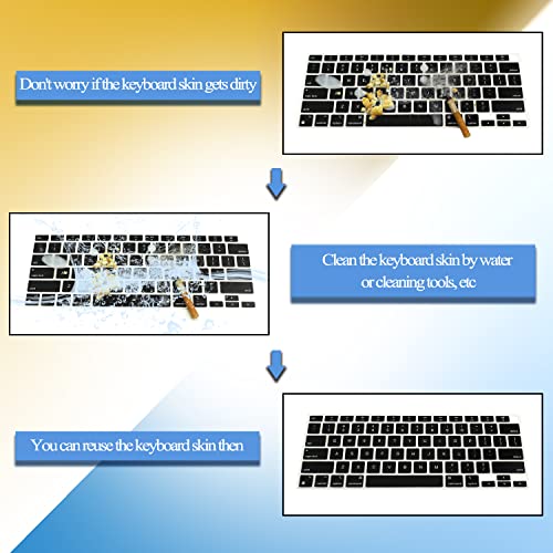 Masibloom Silicone Keyboard Cover Skin For Macbook Air 13.3 Inch A2337 M1 Released In Nov. 2020 Touch Id & Retina Display Us Layout Ultra Thin Protector Cover Skin Not Fit For 2023 Air 13.6 Inch M2 A2681 thumb #7