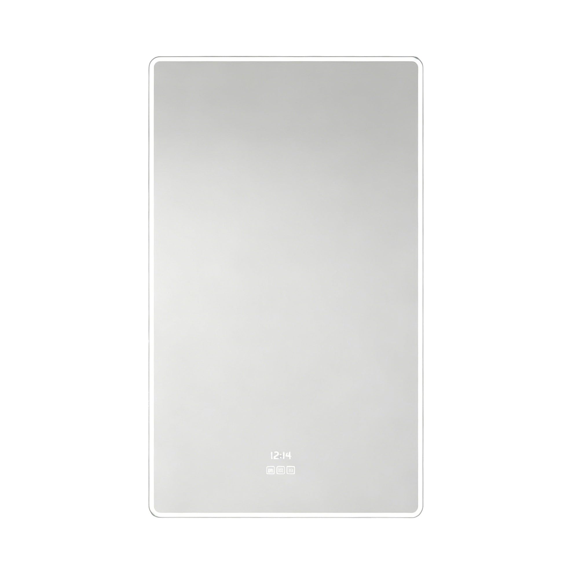Zlthraustic Rectangular Bathroom Mirror with LED Lights, Frameless Smart Vanity Mirror with Anti-Fog, 3 Color Dimmable, Explosion-Proof, for Living Room(50x70cm)