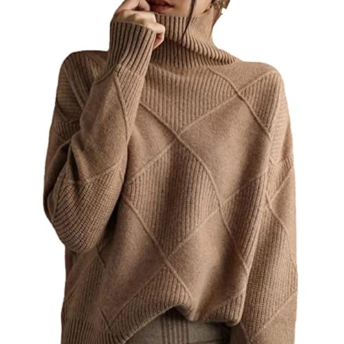 suéter gola alta,Suéter de Inverno Gola Alta Manga Comprida - Suéter pulôver feminino com gola alta
