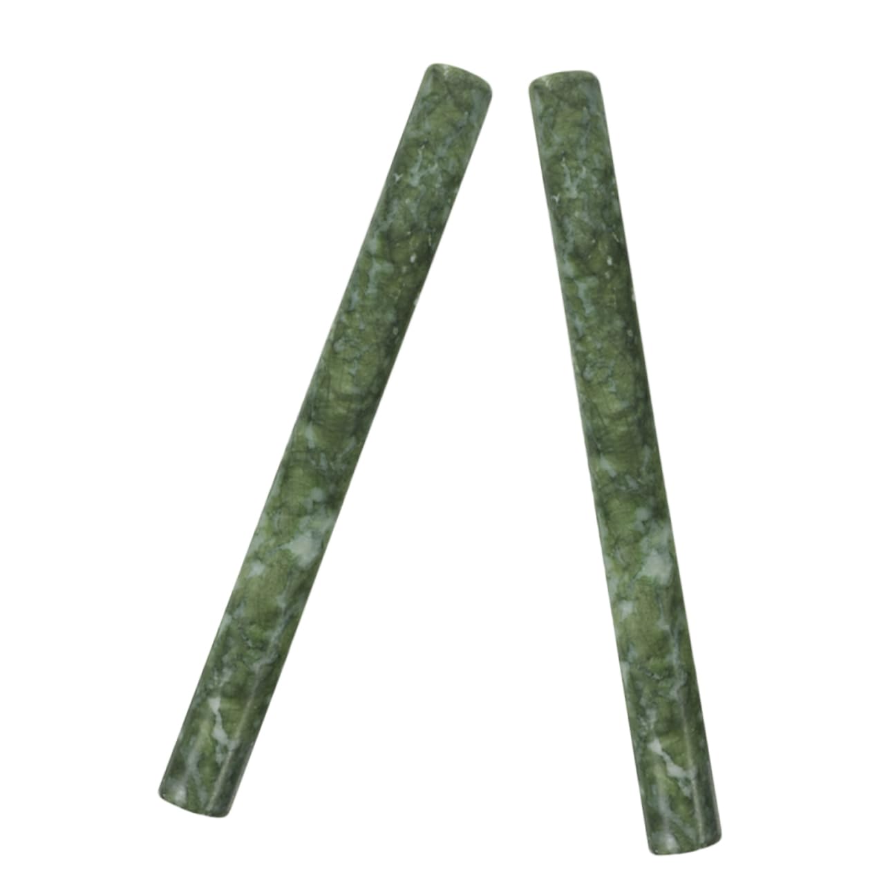 Zerodeko 2 Stück Jade Nudelholz aus Naturstein mit Antihaft Oberfläche Sicher und Langlebig zum Backen für Teigtaschen in Küche 26cm Länge