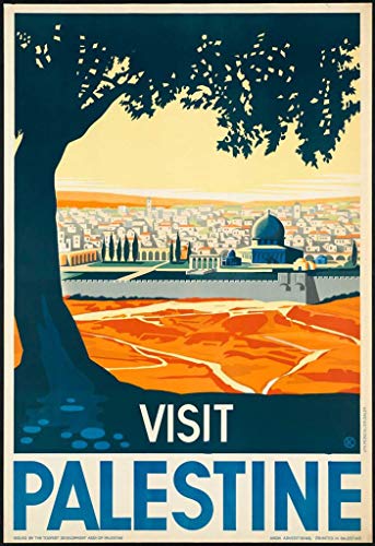 Fabulous Affiche Poster Visit Palestine Affiche Poster Vintage Voyage Art Deco 30's