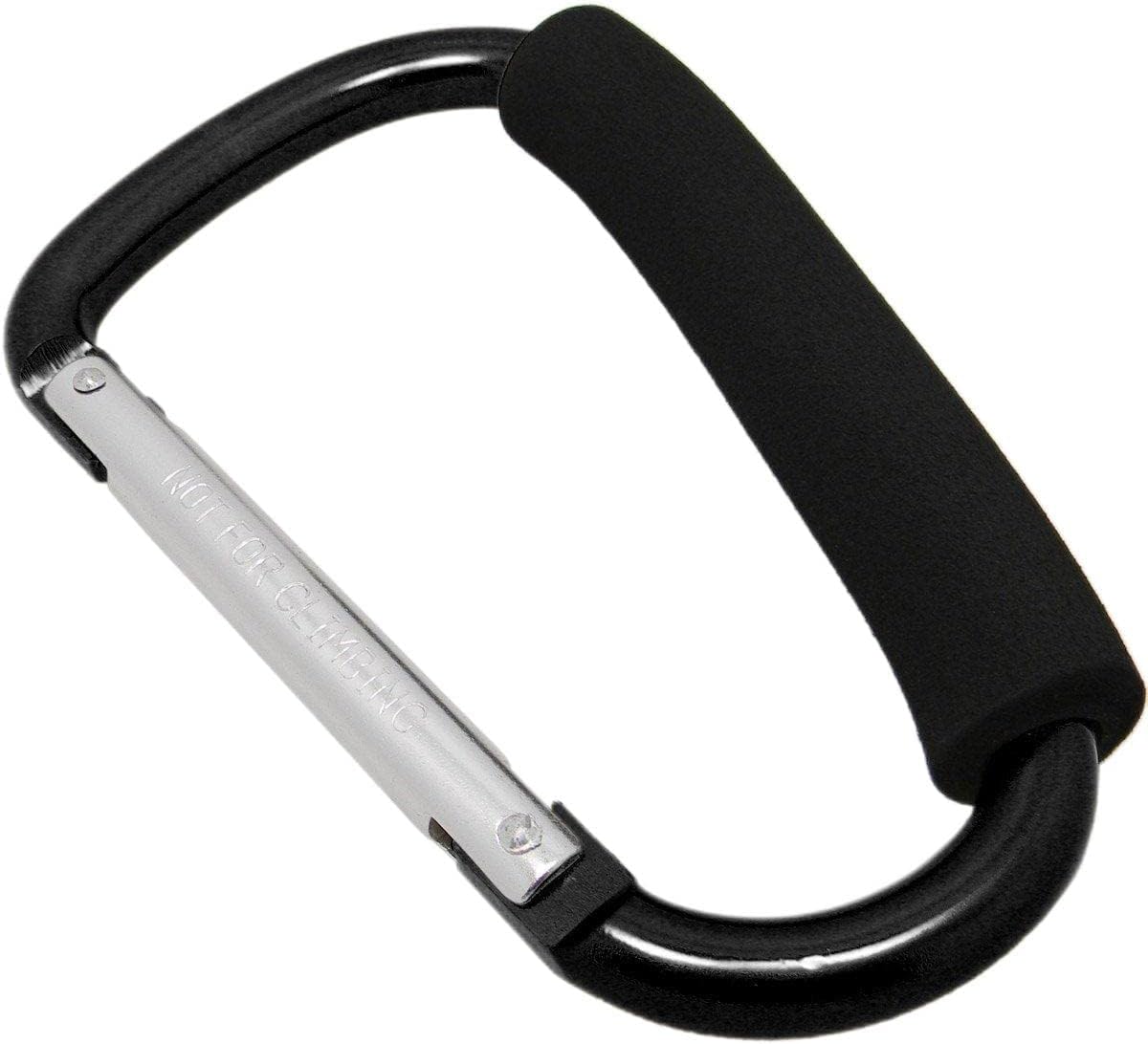 Qualtiy Yes QY Black Color 6.25 Inches Outsize D Shape Biner Carry Handle Hook Ring Clip Snap Multiple Use Hook