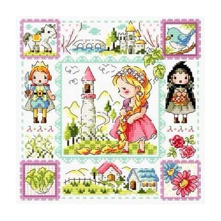 Amazon ベビーアルファベットチャート ディズニーキャラクター クロスステッチ 刺繍キット世界名作劇場 世界のおとぎ話 14カウント白 50cm 110cm 刺しゅうキット 通販