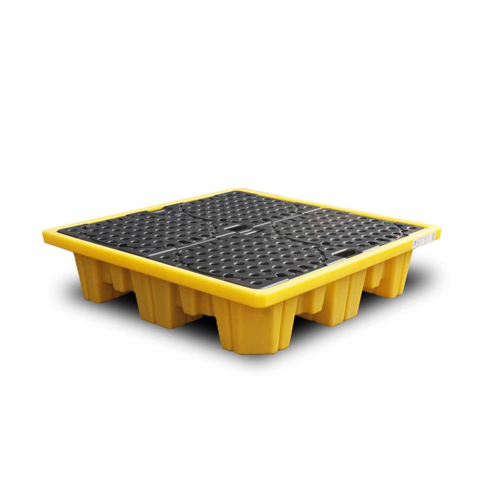 JKJZSALJ Industrial Stackable Oil Drum Spill Containment Platform With Drain - Leakproof Detachable Plastic Spill Pallet For Garage Storage,72x72x16cm