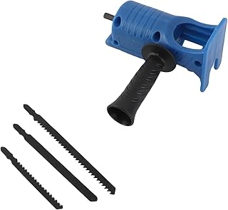 Electric Drill Reciprocating Saw Adapter, Portable Drill to Reciprocating Saw Conversion Kit, Ergonomic Handle Reciprocating Saw Adapter Set Jig for Wood Metal Plastics Cutting
