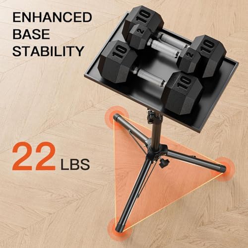 Image of Tripod Stand for Projector, Laptop, Speaker, height adjustable from 42 Inch - 72 Inch for Office, Home, Stage, Studio, DJ Rack Holder Mount(Black)