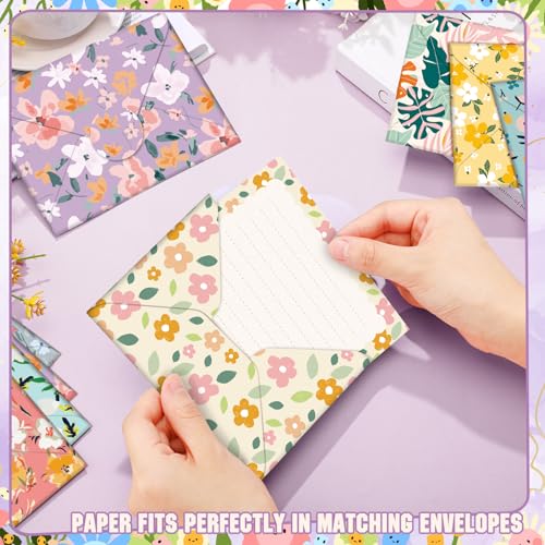 Image of TaoBary 160 Pcs Kawaii Stationery Paper and Envelopes Set, 5.5 x 8.25''