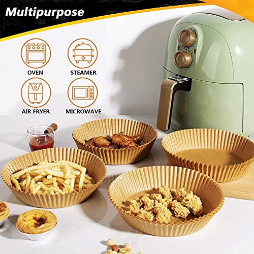 Air Fryer Liners, 100PCS Air Fryer Disposable Paper Liners, 7.9in Round Non-Stick Baking Parchment Paper - Image 4