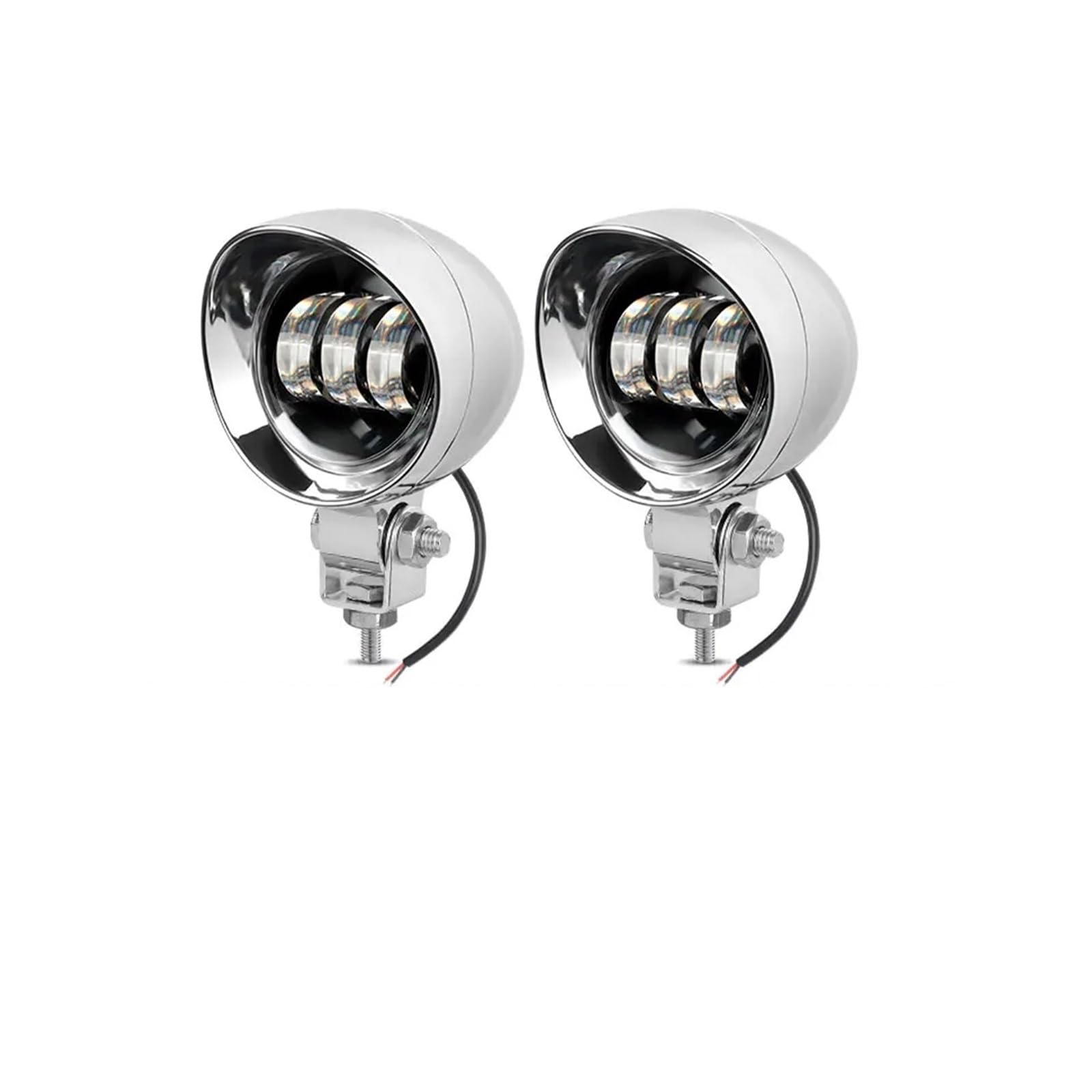 Feux De Croisement pour Suzuki pour Chopper Moto LED Spot Driving Light Phare Bicolore Lampe Auxiliaire Spot pour ATV Scooter Moto Feu Antibrouillard(2 pièces)