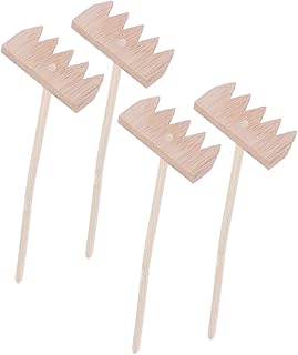 Angoily 4pcs Sand Rake Japanese Accessories Japanese Garden Tools Hand Decor Mini Zen Sand Rakes Sand Zen Garden Tools DIY Sand Sandbox Rake Small Rake Crafts Mini Rake Toys Miniature Rake