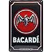 Produktbild Nostalgic-Art 22319 Retro Blechschild BACARDI  Logo Black  Geschenk-Idee für Rum-Fans, aus Metall, Vintage-Design zur Dekoration, 20 x 30 cm