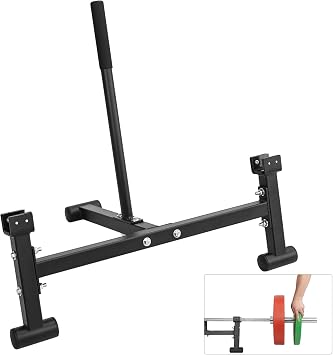 Heavy Duty Deadlift Barbell Jack Weight Lifting Olympic Barbell Changing Weight Plates Stand - Powerlift Plates Changer Platform - Elevated Lift for Easy Loading & Unloading Weights