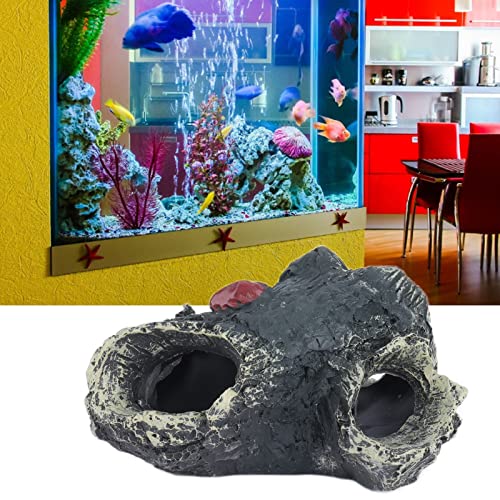 Toro de decoração de aquário de resina pequena, tronco em decomposição Design de fundo plano ecologi