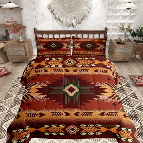 Feelyou Southwestern Geometric Duvet Quilt Kids Southwest Native Bedding Set