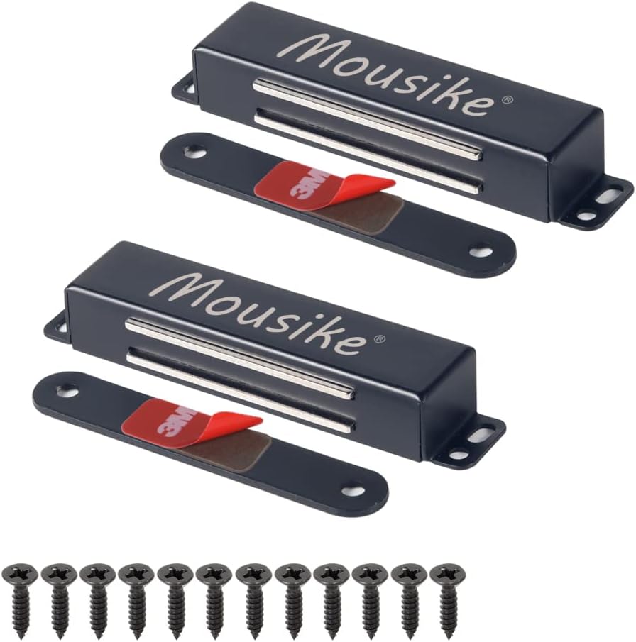 Mousike Magnetic Door Catch Heavy Duty 90lb Door Magnets with Strong Magnetic for Kitchen Cupboard Wardrobe Closet Cabinet Door Drawer Latch