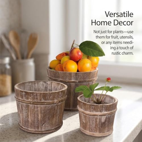 Jardinières décoratives rustiques pot de fleur intérieur jardin - 6