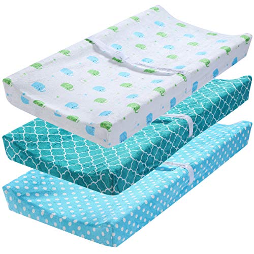 DaMohony - Juego de Cambiardor Almohadilla de Cuna Impermeable para Bebé Colchón Pañales Funda para Recién Nacidos Desmontable Lavable para...